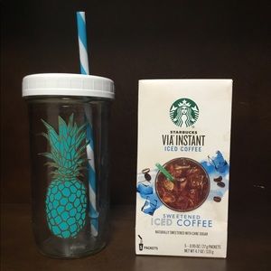NEW Starbucks Instant Iced Coffee & Glass Tumblr